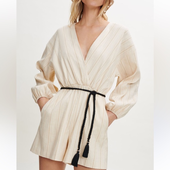 Maje Pants - Maje Ibioli Belted Romper
